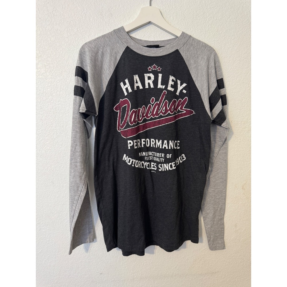 Harley Davidson Men's Raglan Long Sleeve T Shirt Gainesville Florida